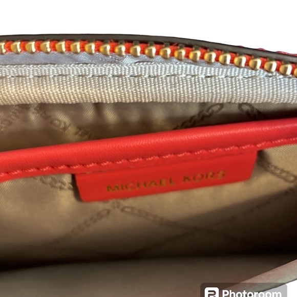 Michael Kors NWT! Jet Set Large East West Crossbody Bag - Straw Embroidered Logo - Picture 10 of 12